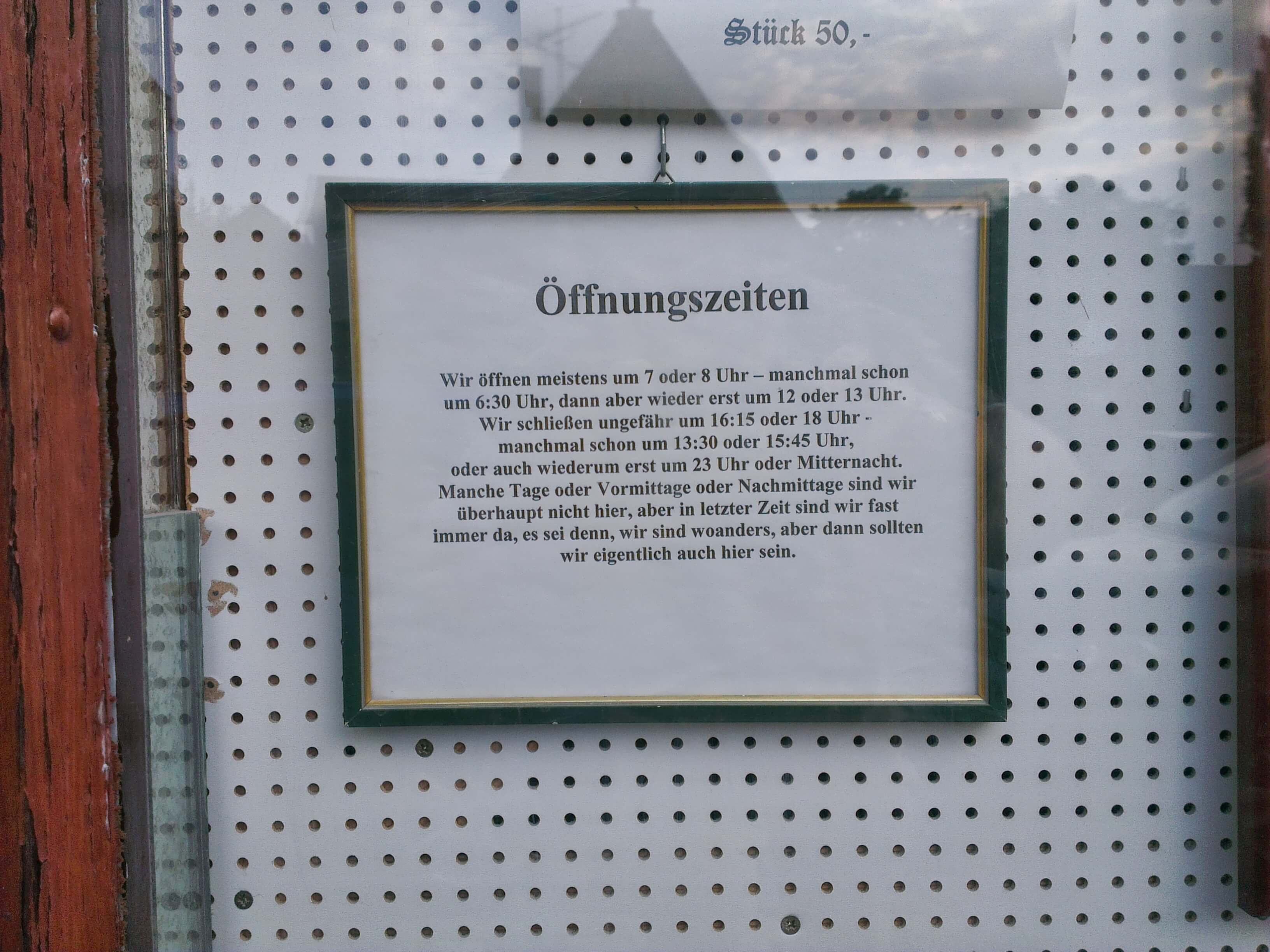 variable Öffnungszeiten